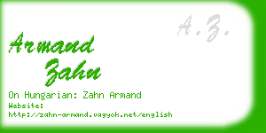 armand zahn business card